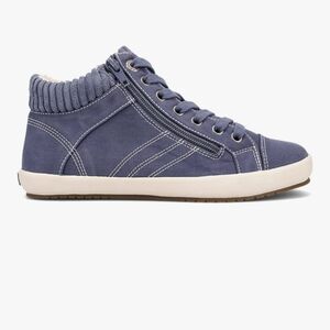 Taos Women's Startup Mid-Top Sneakers - Indigo Distressed Blue - Size 7